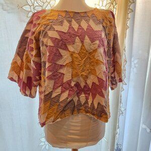 Magnolia Pearl Quiltwork Matilda Top in Echo